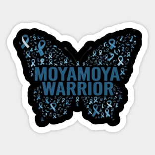Moyamoya Disease Awareness Butterfly Support Ribbon Sticker